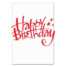 Notebooks A5 with print Birthday With Stars In Red Letters -