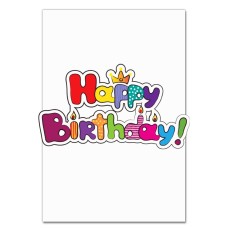 Notebooks A5 with print Birthday With A Crown And A Candle -