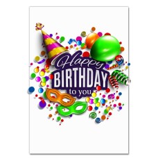 Notebooks A5 with print Happy Birthday To You Cap Balls Confetti -
