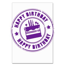Notebooks A5 with print Birth Day Cake With Purple Print -
