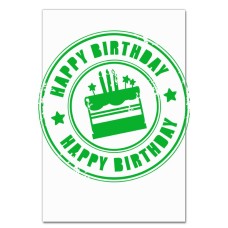 Notebooks A5 with print Birth Day Cake With Green Print -