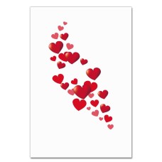 Notebooks A5 with print Valentine's Day Many Red Hearts -