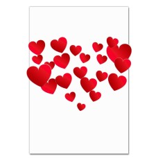 Notebooks A5 with print Valentine's Day A Lot Of Hearts In The Form Of Heart -