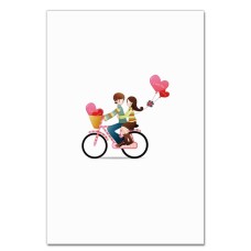 Notebooks A5 with print Valentine's Day Boy And Girl On Bicycle -