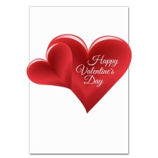 Notebooks A5 with print Valentine's Day Two Red Hearts -