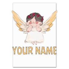 Notebooks A5 with print Angel Day Your Name Hand Drawn Angel -
