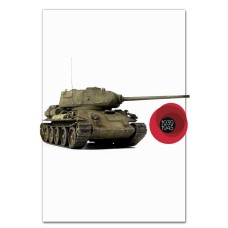 Notebooks A5 with print Victory Day 1939-1945 Tank T 34-85 -