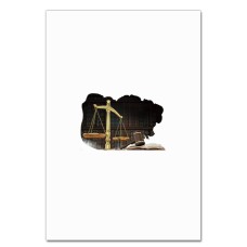 Notebooks A5 with print Day Lawyer Scales Of Themis Hammer Judges And The Constitution -