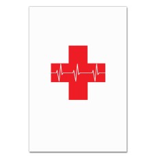 Notebooks A5 with print Day Medic Red Cross And Kardiograma -