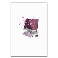 Notebooks A5 with print Computer Programmers Day Pink -