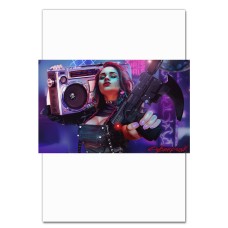 Notebooks A5 with print Cyberpunk Character With Barrel -