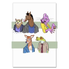 Notebooks A5 with print Bojack Horseman Main Heroes -
