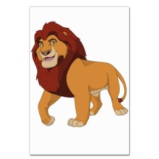 Notebooks A5 with print The Lion King Cute Smiling Lion -