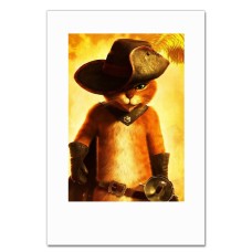 Notebooks A5 with print Puss In Boots On Fire -