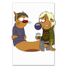Notebooks A5 with print Catdog Hipsters -