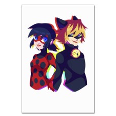 Блокнот А5 с принтом Леди Баг И Супер-Кот Арт -