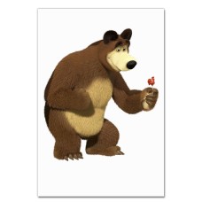 Notebooks A5 with print Masha And The Bear Teddy Bear And Candy -