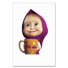 Notebooks A5 with print Masha And The Bear Masha With A Mug -