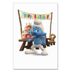 Notebooks A5 with print The Smurfs Happy Birthday -