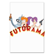 Блокнот А5 с принтом Футурама Герои Логотип -