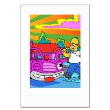 Notebooks A5 with print The Simpsons Neon Art -