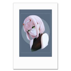 Notebooks A5 with print Darling In The Franxx Zero Two Art -