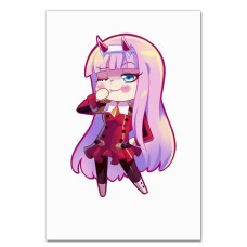 Notebooks A5 with print Darling In The Franxx Zero Two Funny Art -