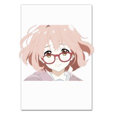 Notebooks A5 with print Beyond The Boundary Kuriyama Mirai Face -