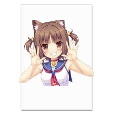 Блокнот А5 з принтом Неко Пара Котячий Рай Азуки -