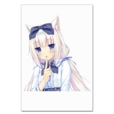 Блокнот А5 з принтом Неко Пара Котячий Рай Ванилла -