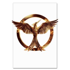 Notebooks A5 with print The Hunger Games Gold Bird Sign -