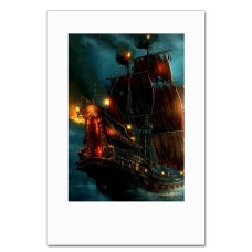 Notebooks A5 with print Pirates Of The Caribbean Boat -
