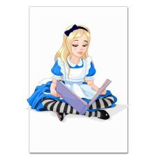 Блокнот А5 с принтом Алиса В Стране Чудес Алиса И Книга -