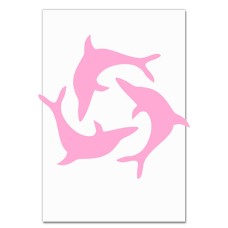Notebooks A5 with print Three Pink Dolphins -