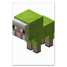 Блокнот А5 с принтом Майнкрафт Маленькая Зеленая Овечка -