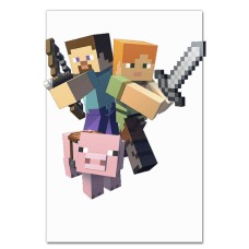 Блокнот А5 с принтом Майнкрафт Команда -