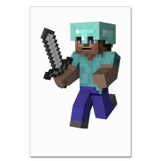 Блокнот А5 с принтом Майнкрафт Стив И Меч -