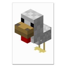 Блокнот А5 с принтом Майнкрафт Курица -