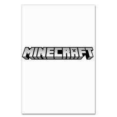 Блокнот А5 с принтом Майнкрафт Белый Логотип -