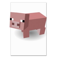 Блокнот А5 с принтом Майнкрафт Прикольная Свинка Принт -