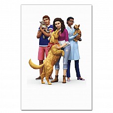 Notebooks A5 with print The Sims Heroes With Dog -