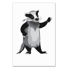 Notebooks A5 with print Funny Raccoon With Seed -