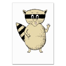 Notebooks A5 with print Yelloow Raccoon -