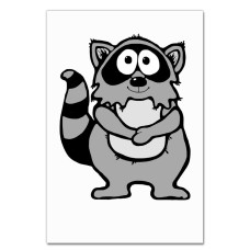 Notebooks A5 with print Cute Raccoon -