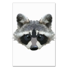 Notebooks A5 with print Painted Head Of Raccoon -