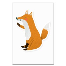 Notebooks A5 with print Cute Fox Says 'Hi' -