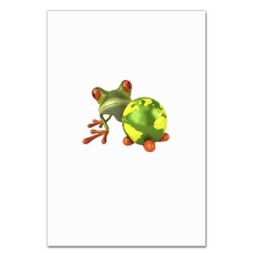 Notebooks A5 with print Frog Hangs Earth -
