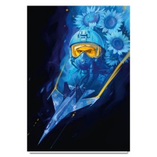 Notebooks A5 with print The ghost of Kiev in the sunflowers -