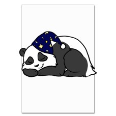Notebooks A5 with print Cute Panda Sleeps -