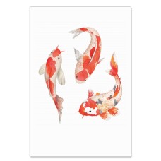 Notebooks A5 with print Three Fishes -